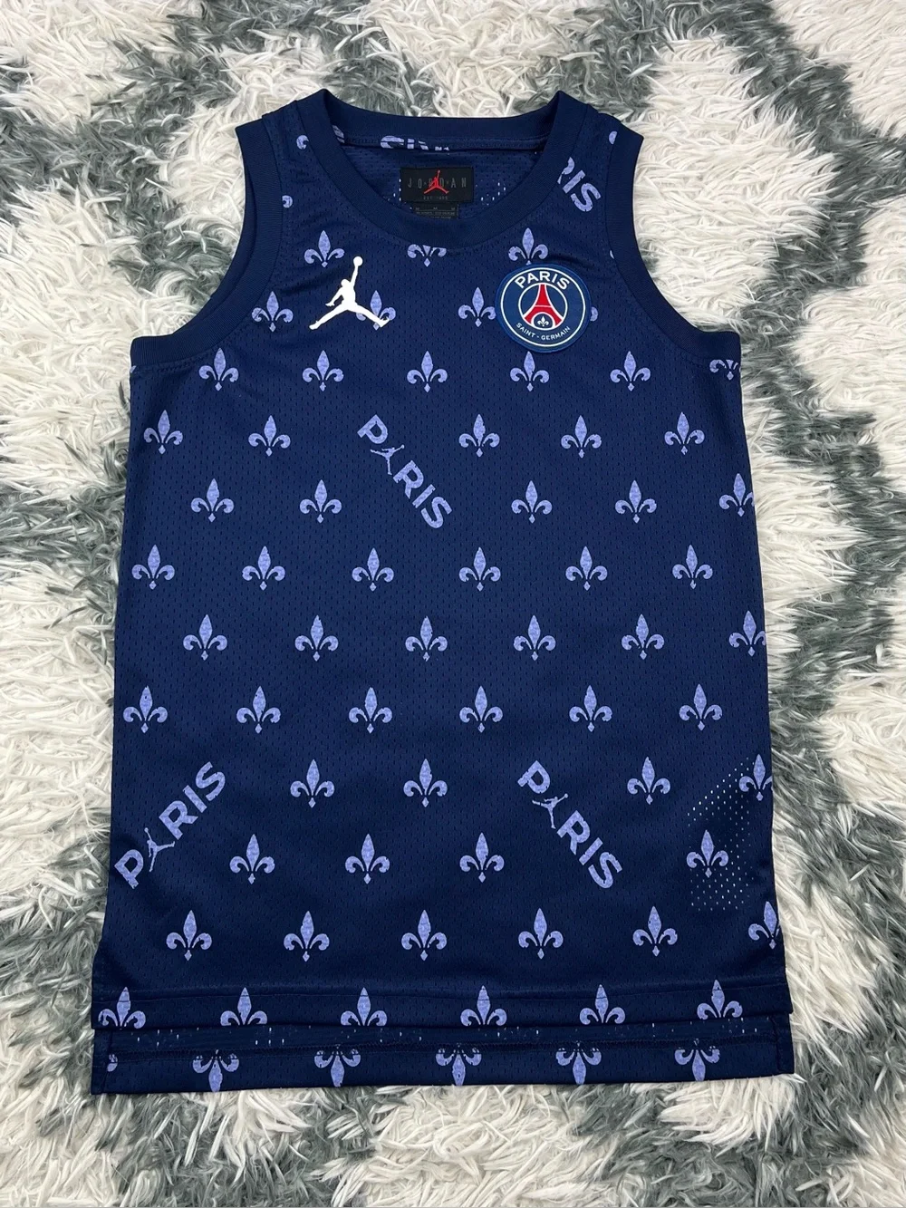 Jordan Nike Kids Boys Paris Saint-Germain Statement Navy Jersey Size M 10-12yrs